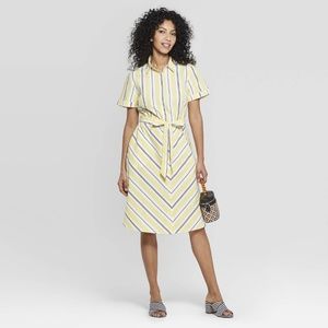 CLOSET CLOSING | NWOT Striped  Cotton Shirtdress